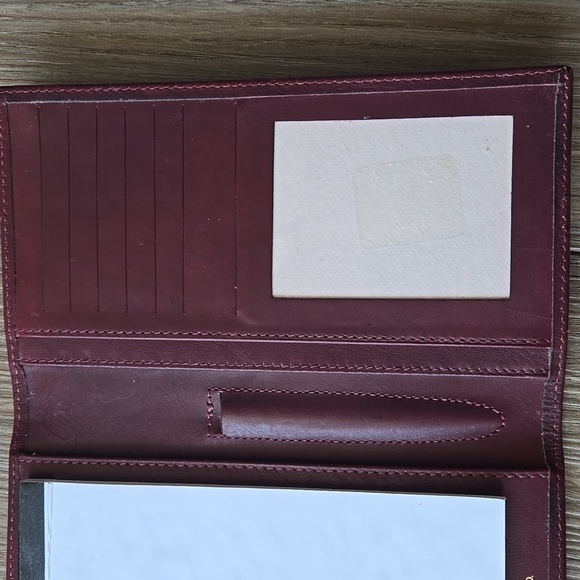 Vintage Tiffany & Co. Burgundy Long Wallet With Pen Holder And Notepad - Picture 5 of 8